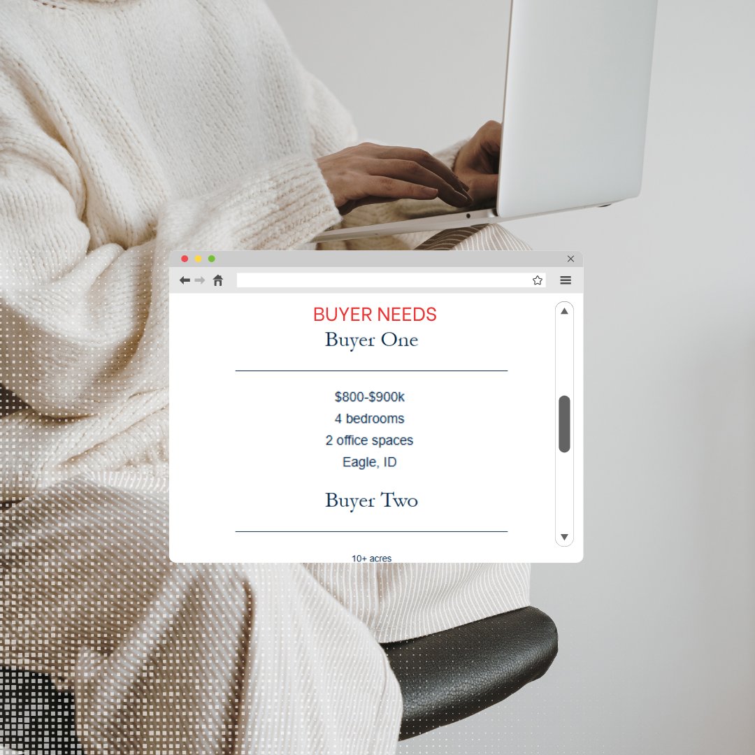 Buyer Needs Interface